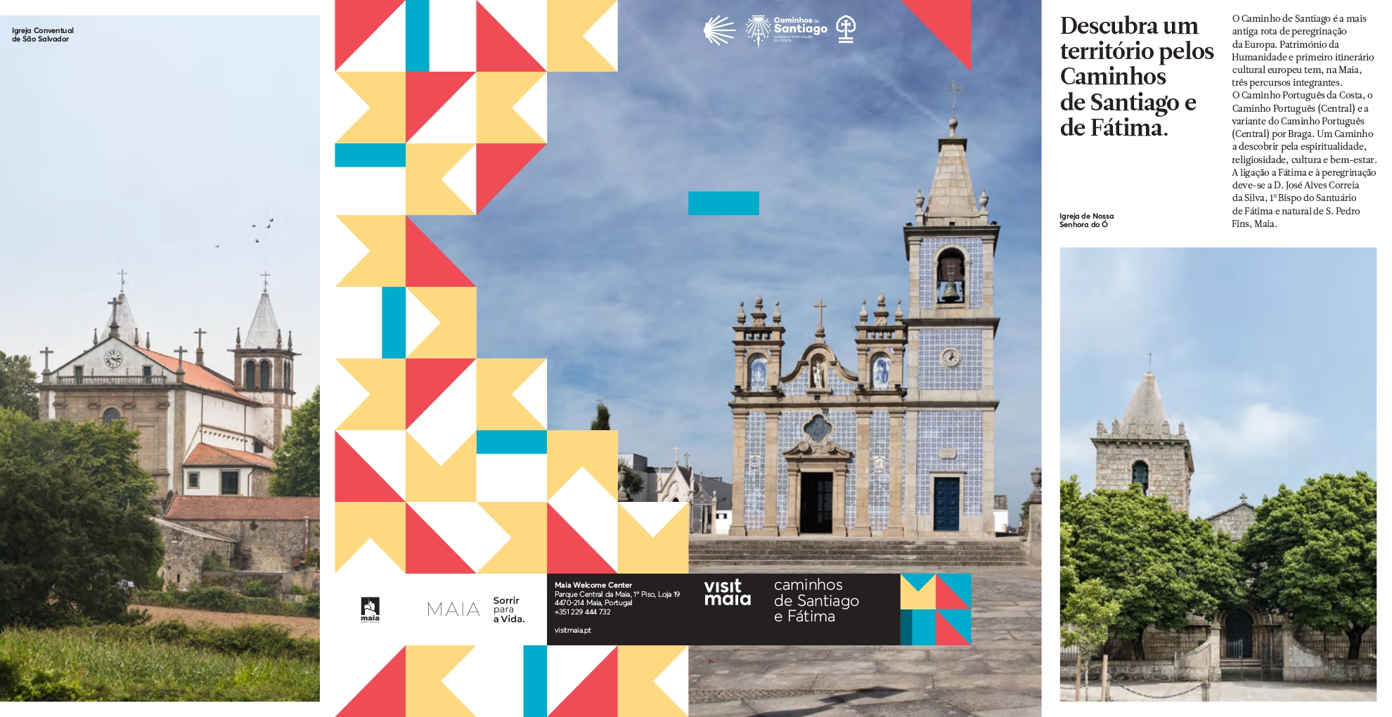 Folheto Caminhos de Santiago e Fátima